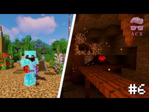 Building A Spider Cave + Full Diamond Gear! - Minecraft Zoo Survival - #6