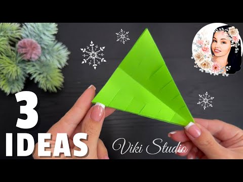 3 IDEAS! 🎄 EASY Christmas Tree Paper Crafts For School Christmas Paper Crafts