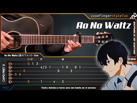 Ao No Waltz (蒼のワルツ) Eve - Josee, the Tiger and the Fish - Fingerstyle Guitar Cover + TABS Tutorial