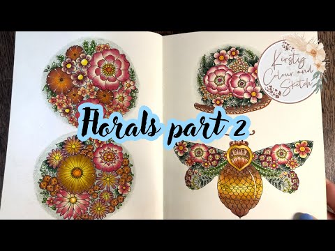 Johanna Basford small victories COLOUR ALONG ~ florals part 2