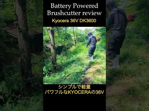 バッテリー草刈機比較　Battery powered brush cutters Makita 18V Kyocera 36V Echo 50V