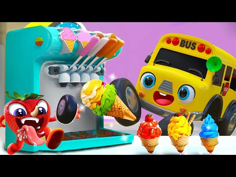 Wheels On The Ice Cream Truck, Yum Yum Yum and Baby Repairs Ice Cream Truck - Baby Car Songs TV