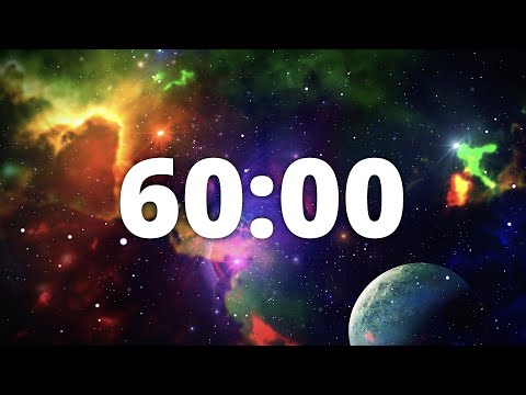 60 Minute Countdown Timer with Alarm and Deep Space Ambient Music | 🌠Deep Space Galaxy 🌠