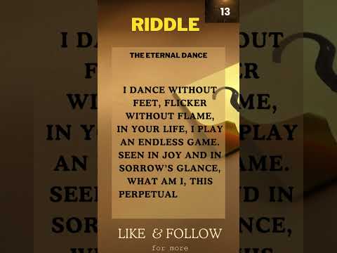 Riddle based on life | The Eternal Dance - Who am I? #shorts #DG riddle #life #riddles #quiz