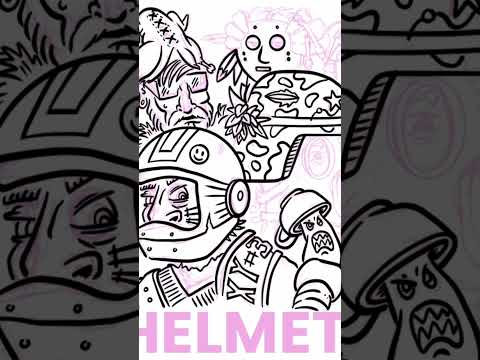 Adobe Fresco Time Lapse (H is for Helmets)