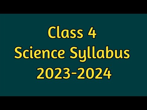 Class 4 Science Syllabus of CBSE board 2023-24 || Science Syllabus for 4th Class