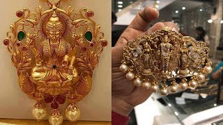 Temple Jewelry Pendants Designs/Goddess Pendant Designs Ideas/South Indian Gold Pendants Collection