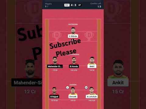 PAT vs UP Dream11 Prediction Today, Kabbadi Dream11 team of today match,#kabaddi #shorts #viralreels