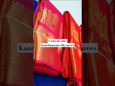 Kanchipuram pure silk sarees | Vashyah silks 🌺#designersaree #sareelove #ethnicwear #saree