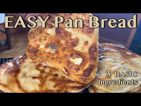 3 INGREDIENT PAN BREAD RECIPE - EASY, CRISPY, DELICIOUS!