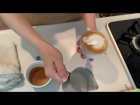 ラテアート練習記録 1日目/ Latte Art Practice Day 1