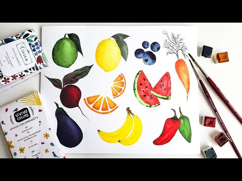 Watercolor Fruits & Vegetables Class Introduction | Join the full class on Skillshare!