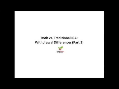 Roth vs. Traditional IRA: Withdrawal Differences (Part 3)