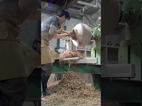 Interesting Process of Making Big Pot with Woodturning