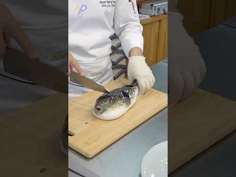 How to Make Blowfish Sashimi by Korean Pufferfish MasterChef