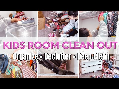 EXTREME KID ROOM CLEANOUT 2023 | SPRING CLEANING | DECLUTTER & ORGANIZE YARD SALE PREP