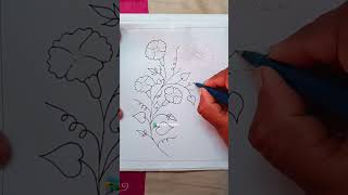 Easy and simple flower plant drawing for beginners || Easy and simple drawing for beginners