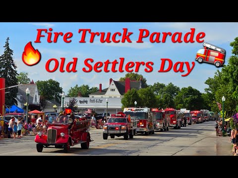 🚒 Fire Truck Parade 🔥 Old Settlers Day 🚒