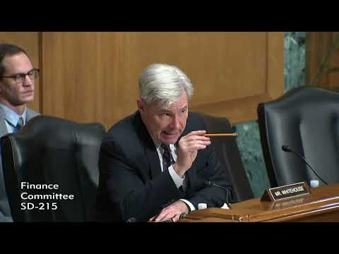 Sen. Whitehouse Questions Treasury's Janet Yellen in a Finance Committee Hearing