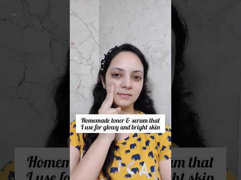 Homemade toner and serum for glassskin #skincare #glowingskin #trending #beautytips #viral #ytshorts