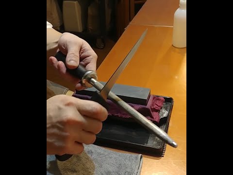 sharpening a boning knife  #磨刀 #knife #knifesharpening #香港 #hongkong