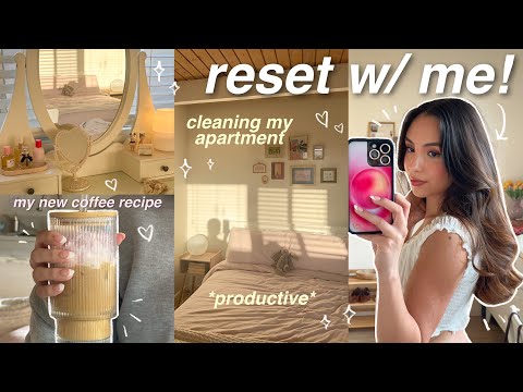 RESET W/ ME 🫶🏼 cleaning my apartment, productivity, packing, etc