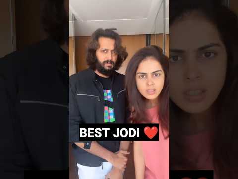 RITESHDESHMUKH WIFE IS SO FUNNY #shorts #trending