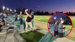 Man hits SHOCK’D ball at driving range!!