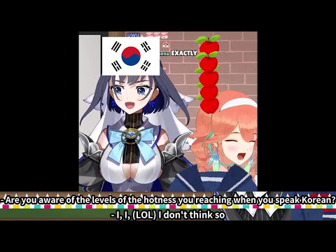 [ENG SUB]  Kiara loves Kronii's Hot Korean