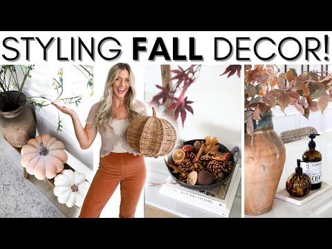 STYLING *NEW* FALL DECOR || FALL DECORATING IDEAS || AUTUMN DECOR || HOMEGOODS DECOR HAUL