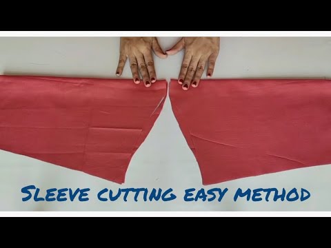 sleeve cutting for beginners || How to cut sleeve easy method