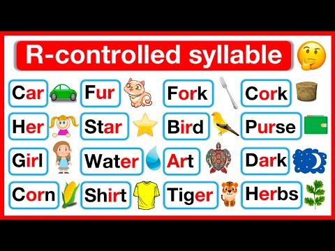 What is a R-CONTROLLED SYLLABLE? 🤔 | Learn with examples | Syllables in English | 7 Syllables