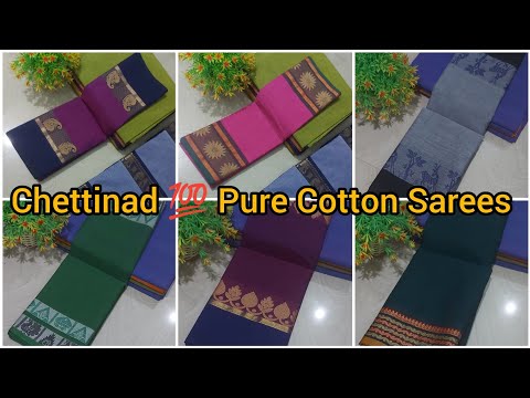 Chettinad 💯 Pure Cotton Sarees 💫 if you want more details please text me in what'sapp-8072957889