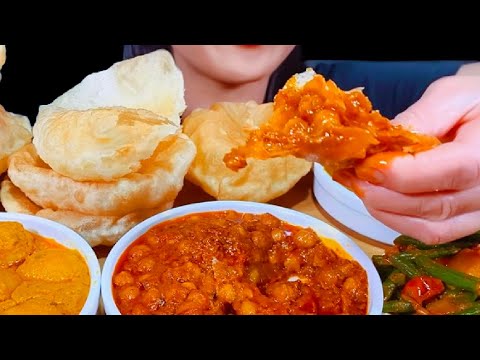 ASMR, Mukbang, Masala Chole Poori, Paneer, Aallo Sabji Eating Vlog. @stellaasmrofficial