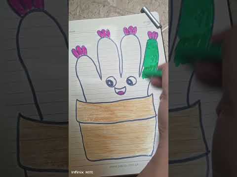 Draw Cute Cactus||Easy Drawing||#kidsvideo #coloring #drawing #drawingforkids #kidstv #drawing