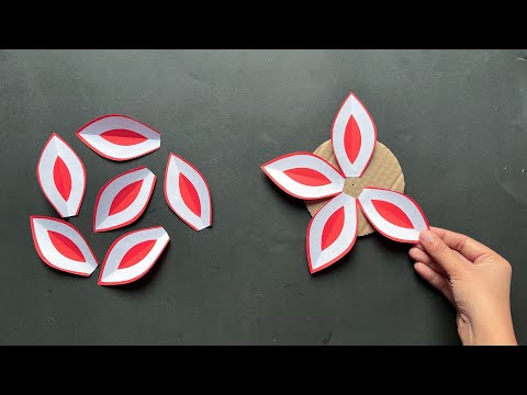 Beautiful paper flower wall hanging | Easy and simple wall hanging craft | home decor ideas 💡