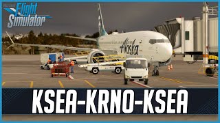 Flying Alaska Airlines into Reno & Seattle | iFly MAX8 | SayIntentions AI ATC