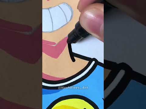 Drawing NashVibes with Posca Markers! Redrawing my logo! (#Shorts)