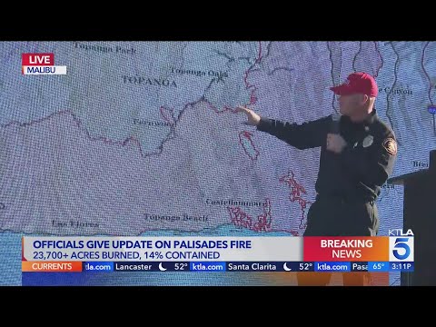 Containment grows on Palisades Fire – Monday 3 p.m. news conference