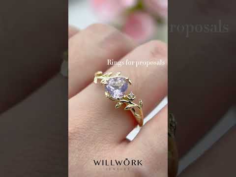 Lavender and Sapphire Ring #willworkjewelry #engagementrings #bridalring #Lavender#Sapphire