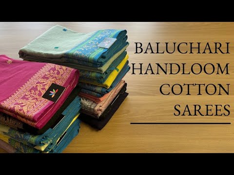 Detailed Video - Baluchari Handloom Cotton Sarees | Shop on www.fabk.in #fabksarees #sareelove