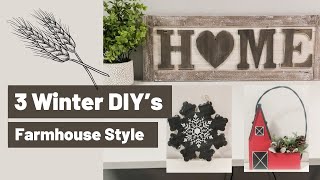 3 NEW WINTER FARMHOUSE DIYS | WINTER FARMHOUSE DECOR | FARMHOUSE DIYS | Magicfly