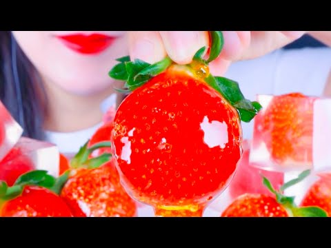 ASMR Strawberry Party, Tanghulu and Jelly Eating Vlog, Mukbang 딸기파티, 탕후루와 젤리먹기 @sohnasmr5845