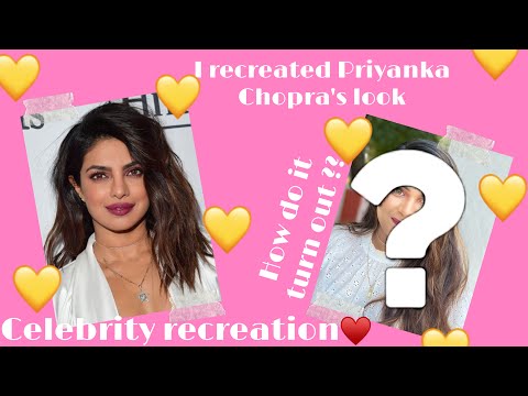 Priyanka Chopra inspired makeup/ pink glam look/ easy glam look tutorial/ Tamil makeup look/