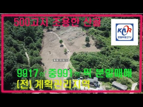 [영월부동산TV] 영월전원주택 단지/500고지전원주택 부지/300평씩 분할매매 / 영월부동산 / 영월토지 / 영월토지매매 / 영월중앙부동산