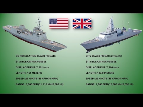 Battle of Next Generation Frigates: Constellation Class Frigate vs Type 26 Frigate