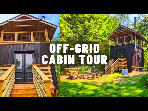 Off-Grid Cabin + Sky Deck Tour // 196 Square Feet Tiny House // New York Airbnb in Finger Lakes