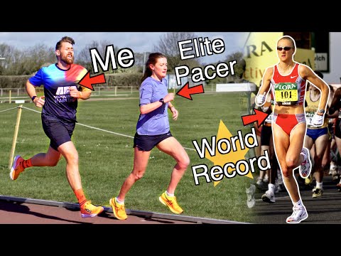 Elite runner shows me Paula's Marathon pace (insane)