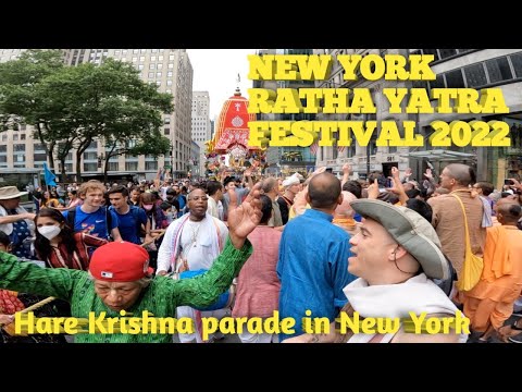 New York Rathayatra 2022 Hare Krishna  Jagannath Ratha yatra Festival New York