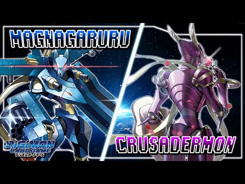 Digimon Card Game : MagnaGarurumon (Yellow) VS LordKnightmon (Black) [BT-18]